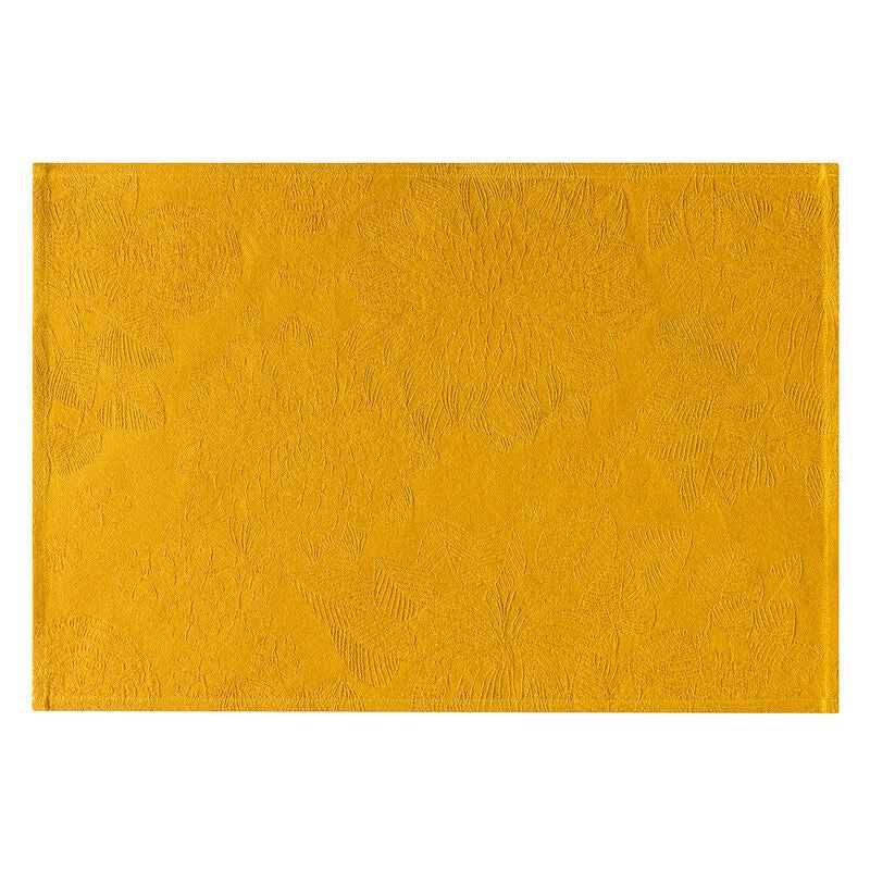 New! Marie-Galante Solid Mustard Yellow Tablecloth COATED