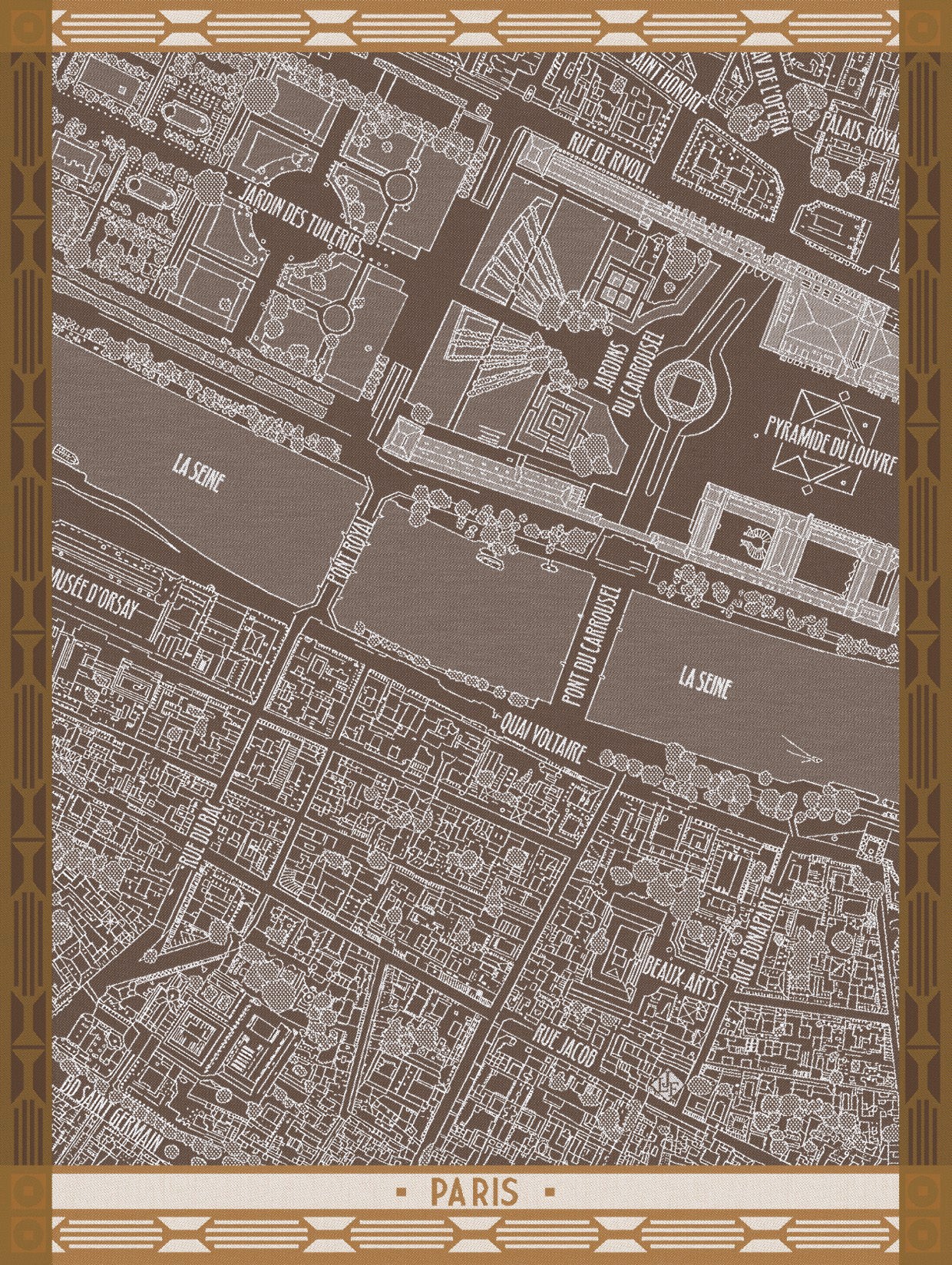 NEW! A Vol d'Oiseau Brown, Paris Map - r. h. ballard shop & gallery