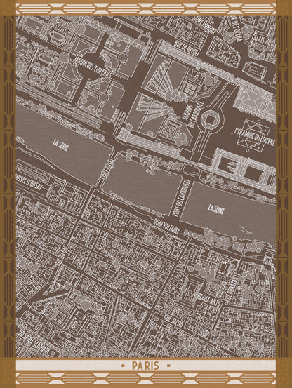 NEW! A Vol d'Oiseau Brown, Paris Map - r. h. ballard shop & gallery