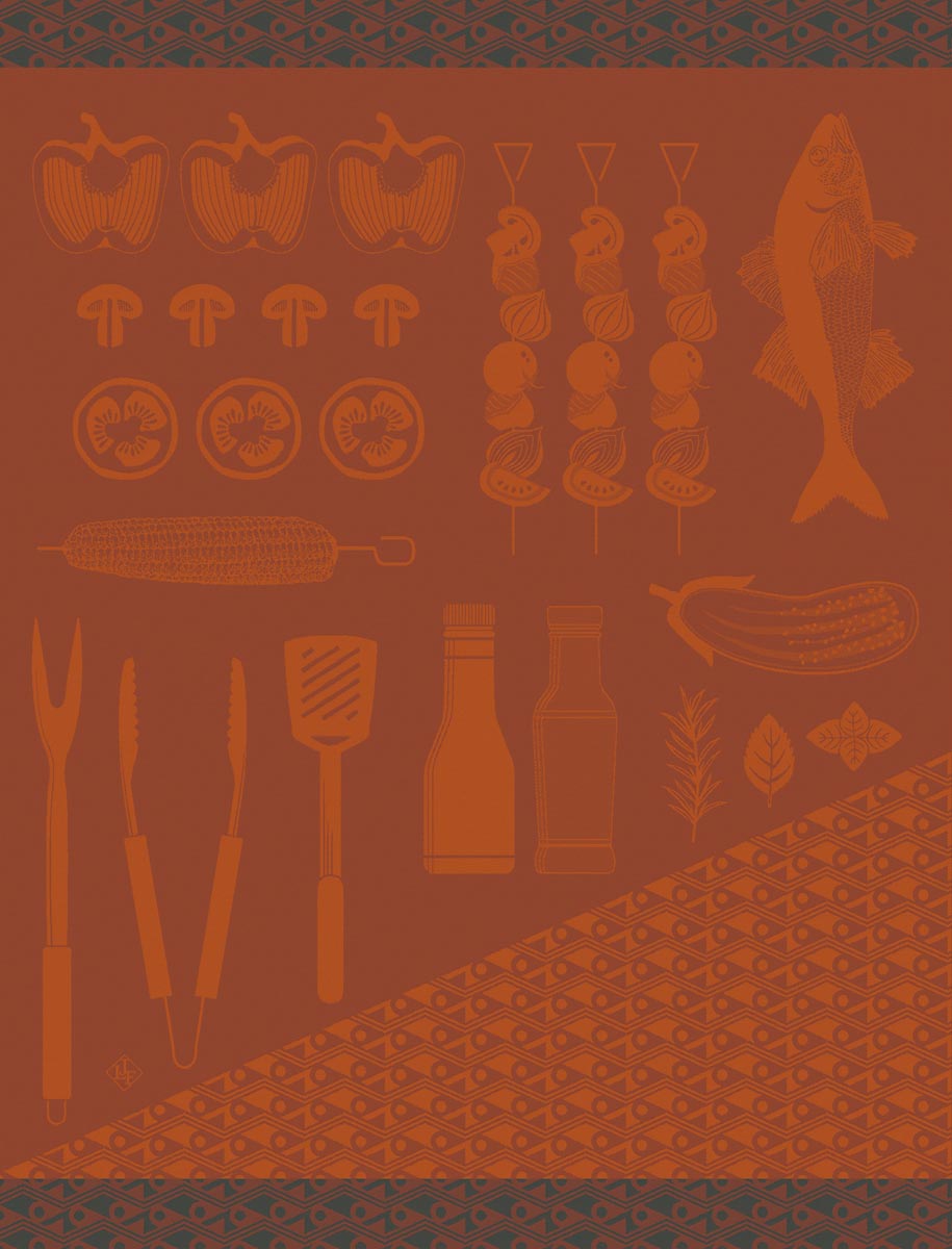 NEW! Braise Red Tea Towel