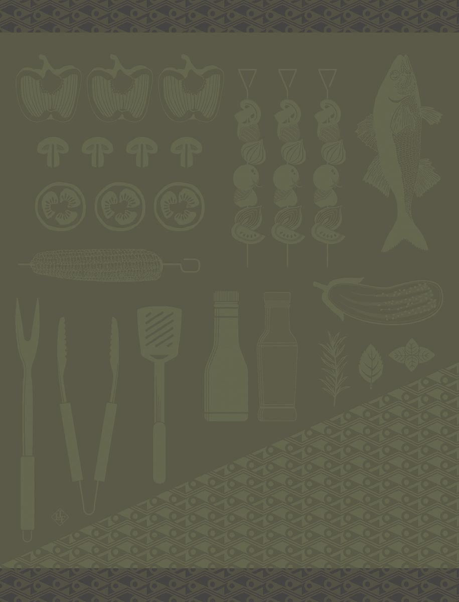 NEW! Braise Green Tea Towel