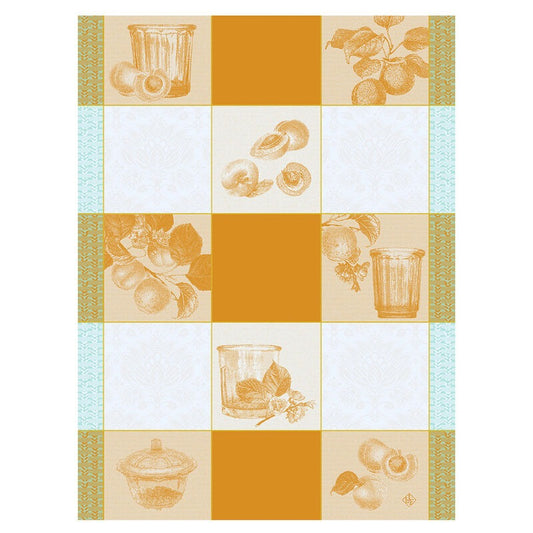 Confitures Carreaux Yellow Towel