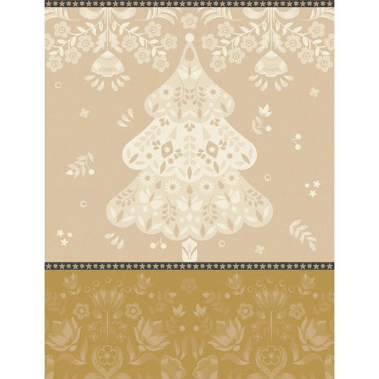 NEW! Holiday Feerie Yellow Tea Towel