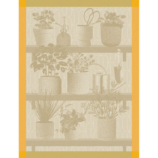 Herbes Fraiches Beige Tea Towel