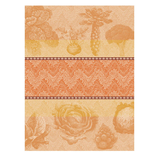 NEW! Jardin Des Choux Orange Tea Towel