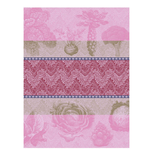 NEW! Jardin Des Choux Pink Tea Towel
