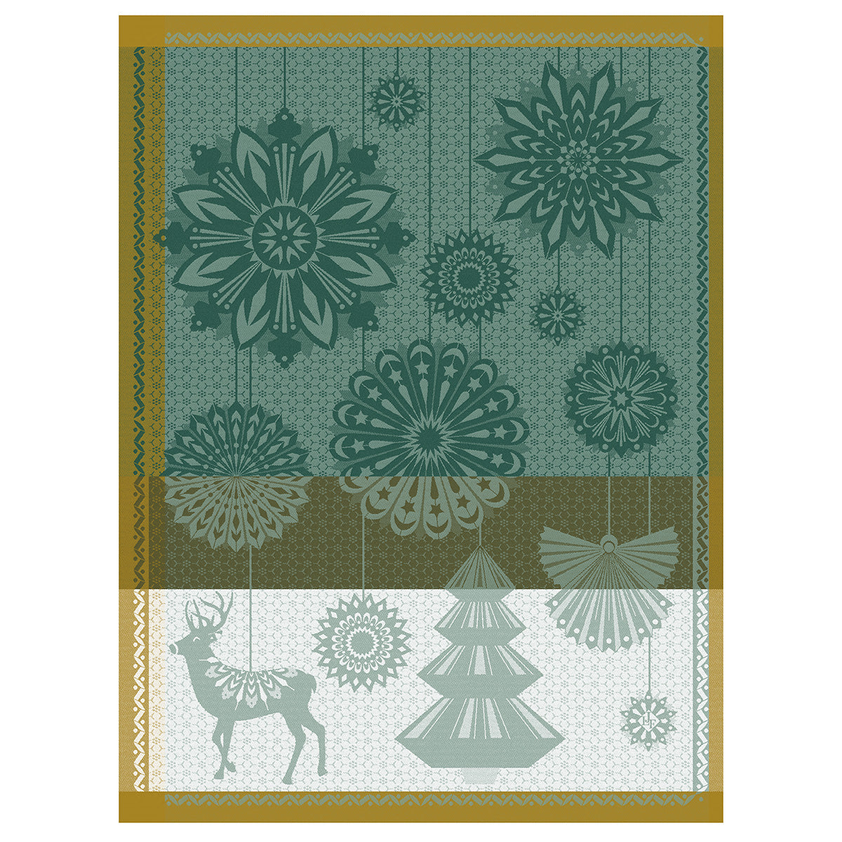NEW! Holiday Lumieres D’Etoiles Green Towel