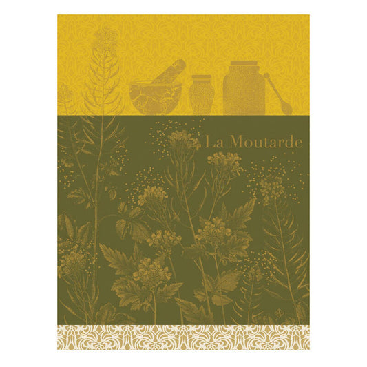 NEW! Moutarde En Fleurs Yellow Tea Towel