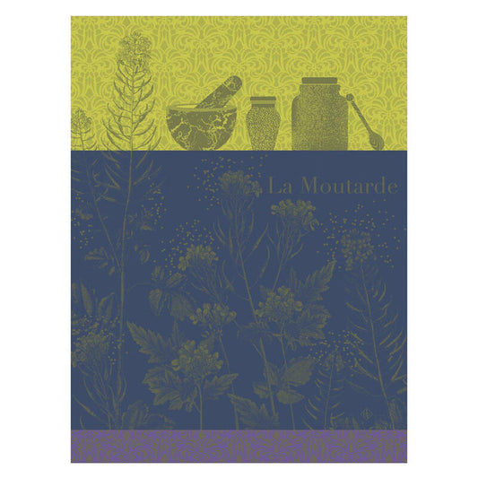 NEW! Moutarde En Fleurs Green Tea Towel