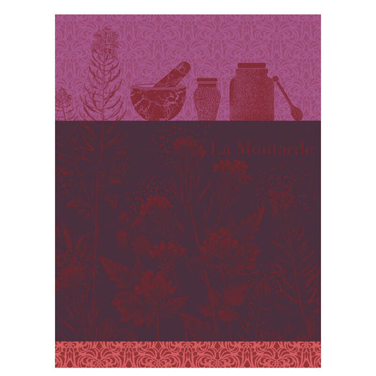 NEW! Moutarde En Fleurs Purple Tea Towel