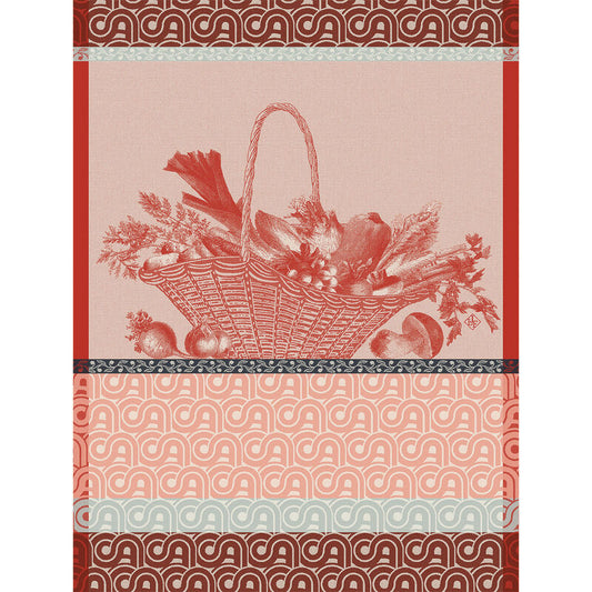NEW! Potager D’Hiver Red Tea Towel