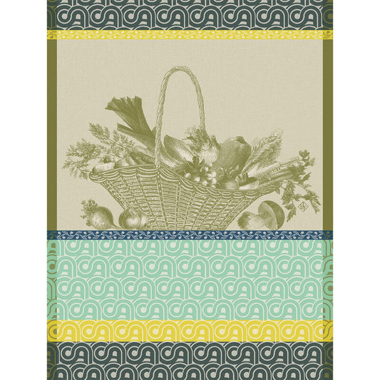 NEW! Potager D’Hiver Green Tea Towel