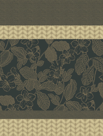 Sulawesi Fleurs Green Tea Towel - r. h. ballard shop & gallery