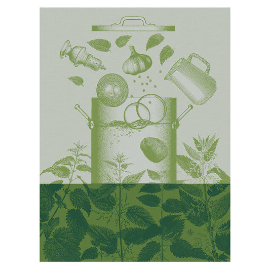 NEW! Veloutes D’Orties Green Towel