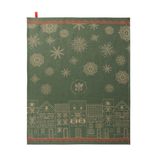 New! Village de Noel Tea Towel, Élysée Cotton - r. h. ballard shop & gallery
