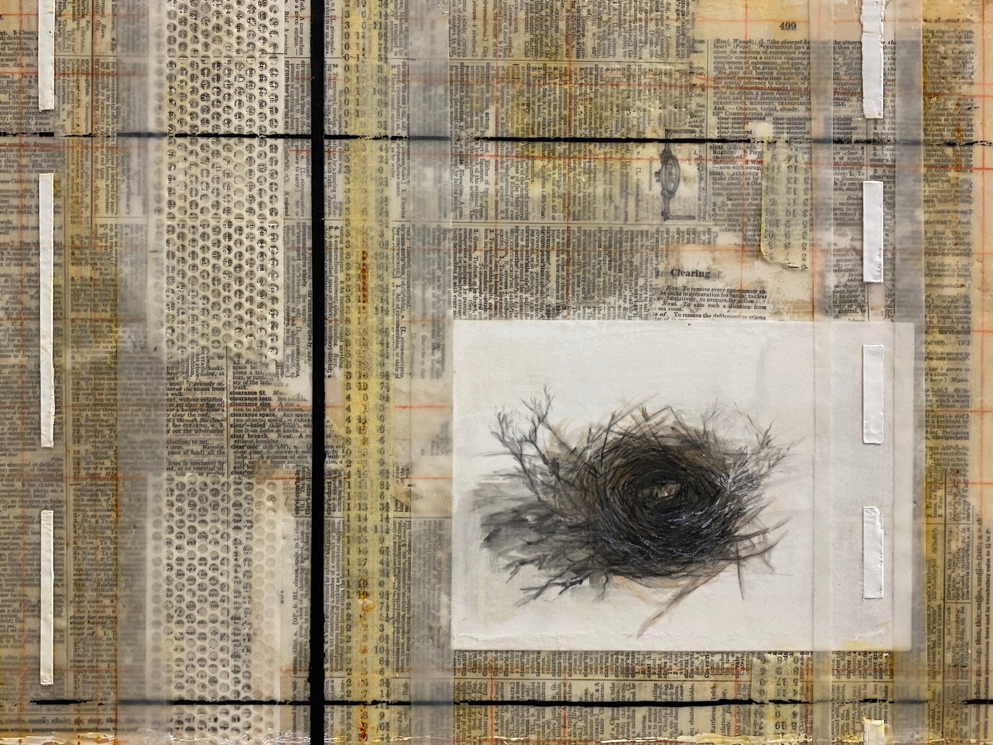 Nest, Encaustic Mixed Media