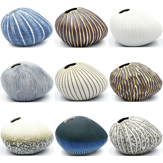 Assorted Mini Pebble Porcelain Bud Vases