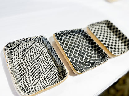 Terrafirma Ceramics - Black Tasting Rectangular Trays - r. h. ballard shop & gallery