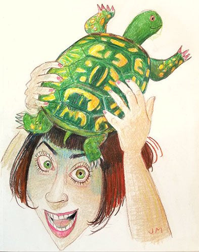 More Fun With Turtles, Colored Pencil