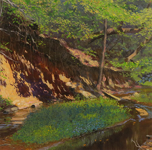 Up Steger Creek, Oil Painting