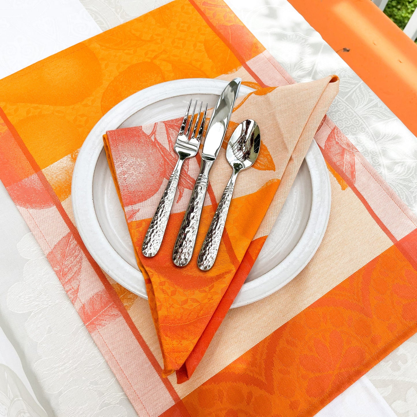 Arriere-Pays Orange Coated Placemats Set of 2