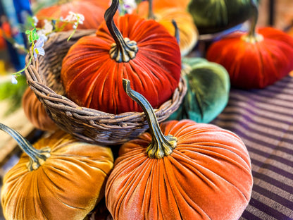 Large Velvet Pumpkin