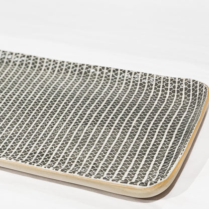 Terrafirma Ceramics - Charcoal Strata Tasting Tray