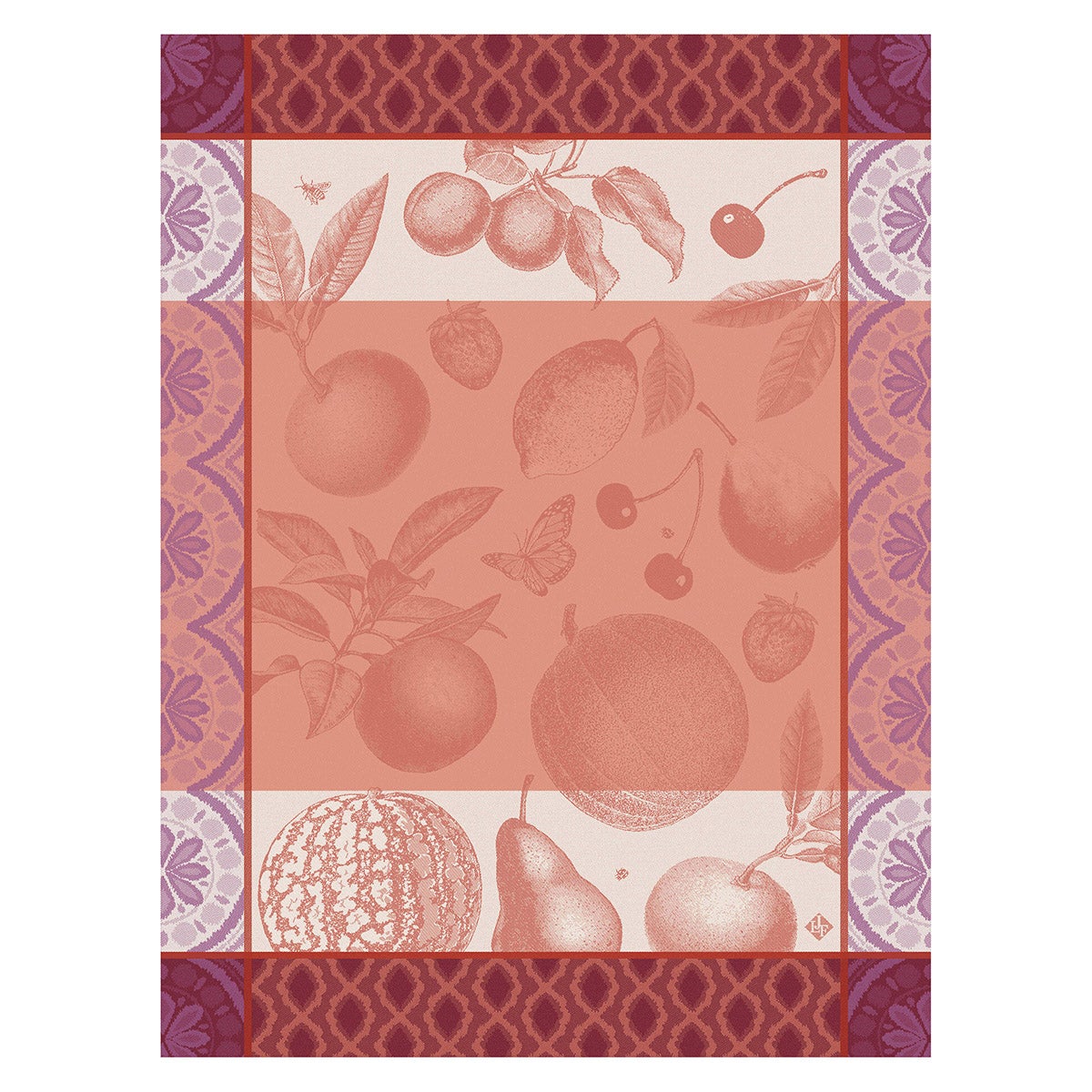 Arriere-Pays Pink Tea Towel