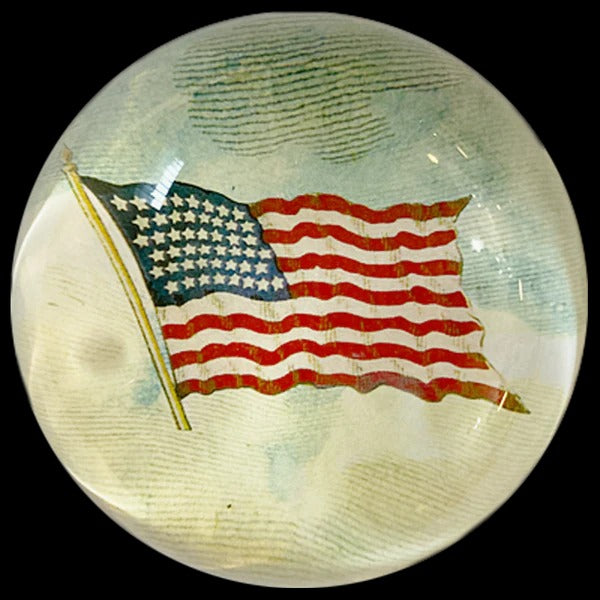Flag Dome Paperweight, 3.5in x 1.5in