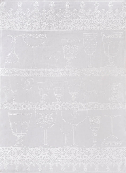 Cristal Linen White Towel - r. h. ballard shop
