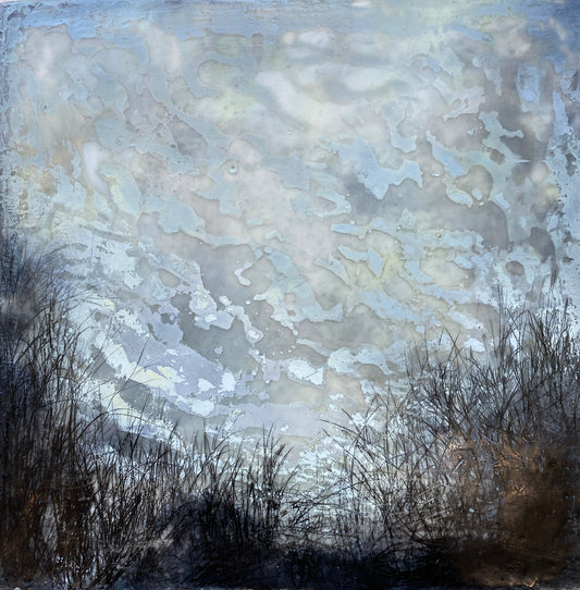 Mackerel Sky, Encaustic