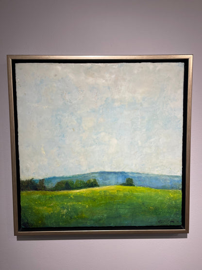 Sky Over A Field, Encaustic