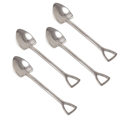 6 Inch Stainless Steel Shovel Spoons, Set of 4