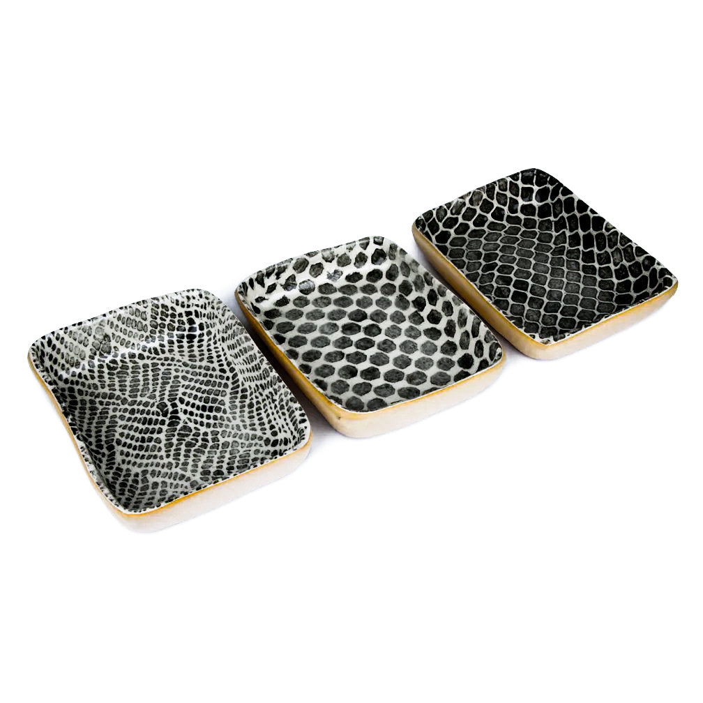 Terrafirma Ceramics - Black Tasting Rectangular Trays - r. h. ballard shop & gallery