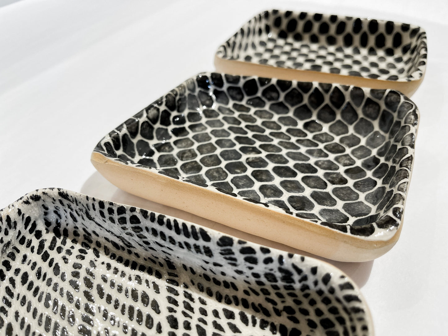 Terrafirma Ceramics - Black Tasting Rectangular Trays - r. h. ballard shop & gallery