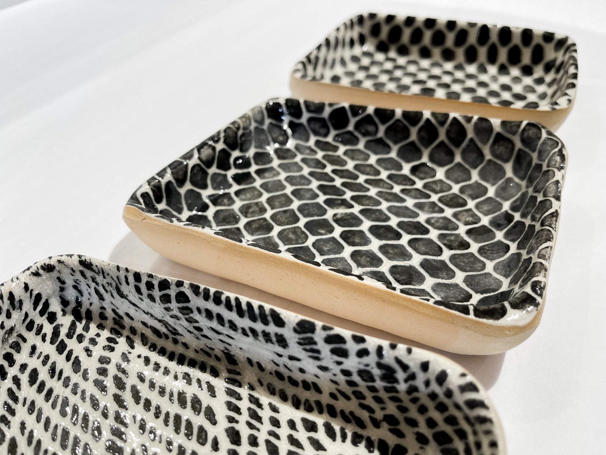 Terrafirma Ceramics - Black Tasting Rectangular Trays - r. h. ballard shop & gallery