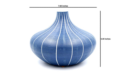 Large Monique Blue Porcelain Vase