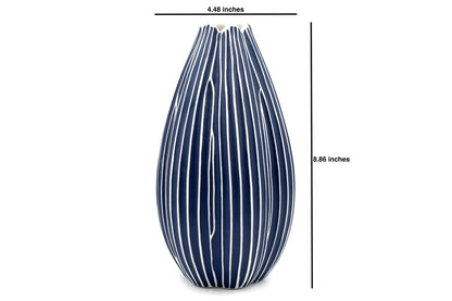 Tall Champa Blue Porcelain Vase