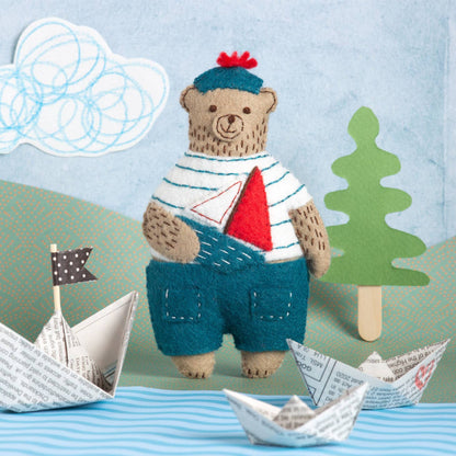 Marcel The Sailor Bear Embroidery Craft Kit