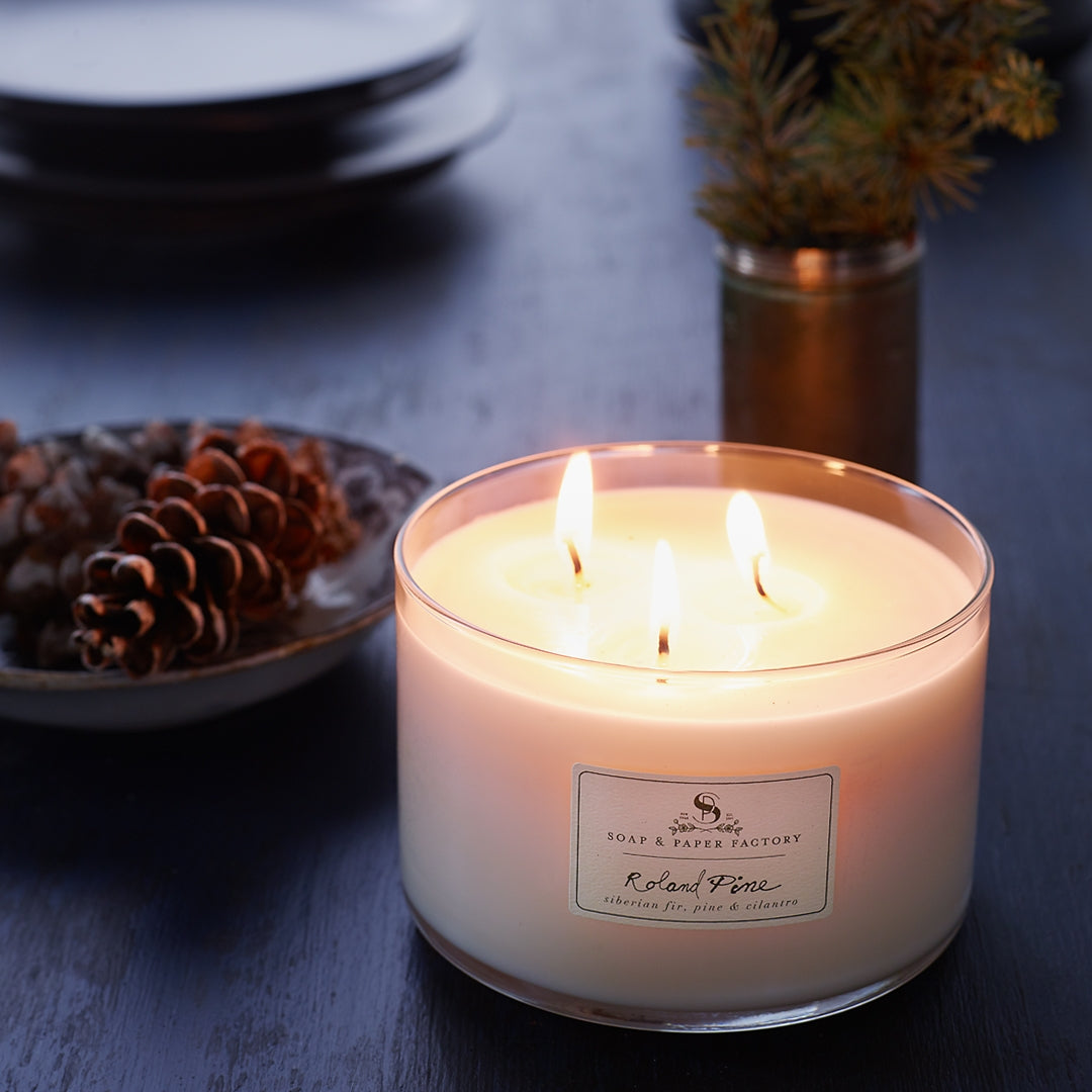 Roland Pine 3-Wick Soy Candle