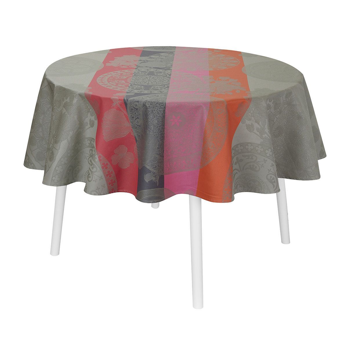 Fleurs Gourmandes Beige Coated Tablecloth - r. h. ballard shop