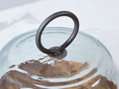 European Glass Dome with Iron Handle