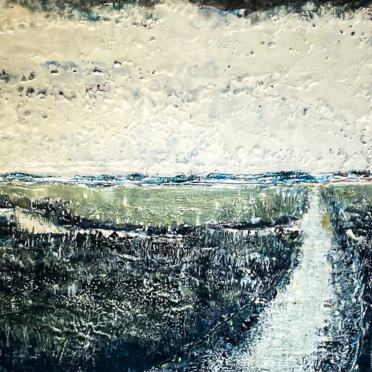 Winter Harbor Boat Canal, Encaustic