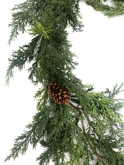 Faux Cedar Garland, 6 feet