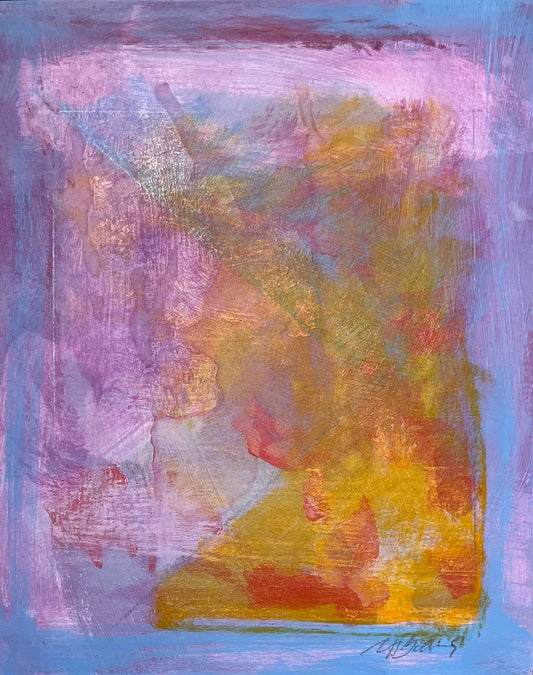 Ballard, Fall Window, Purple, Blue, Orange, and Red