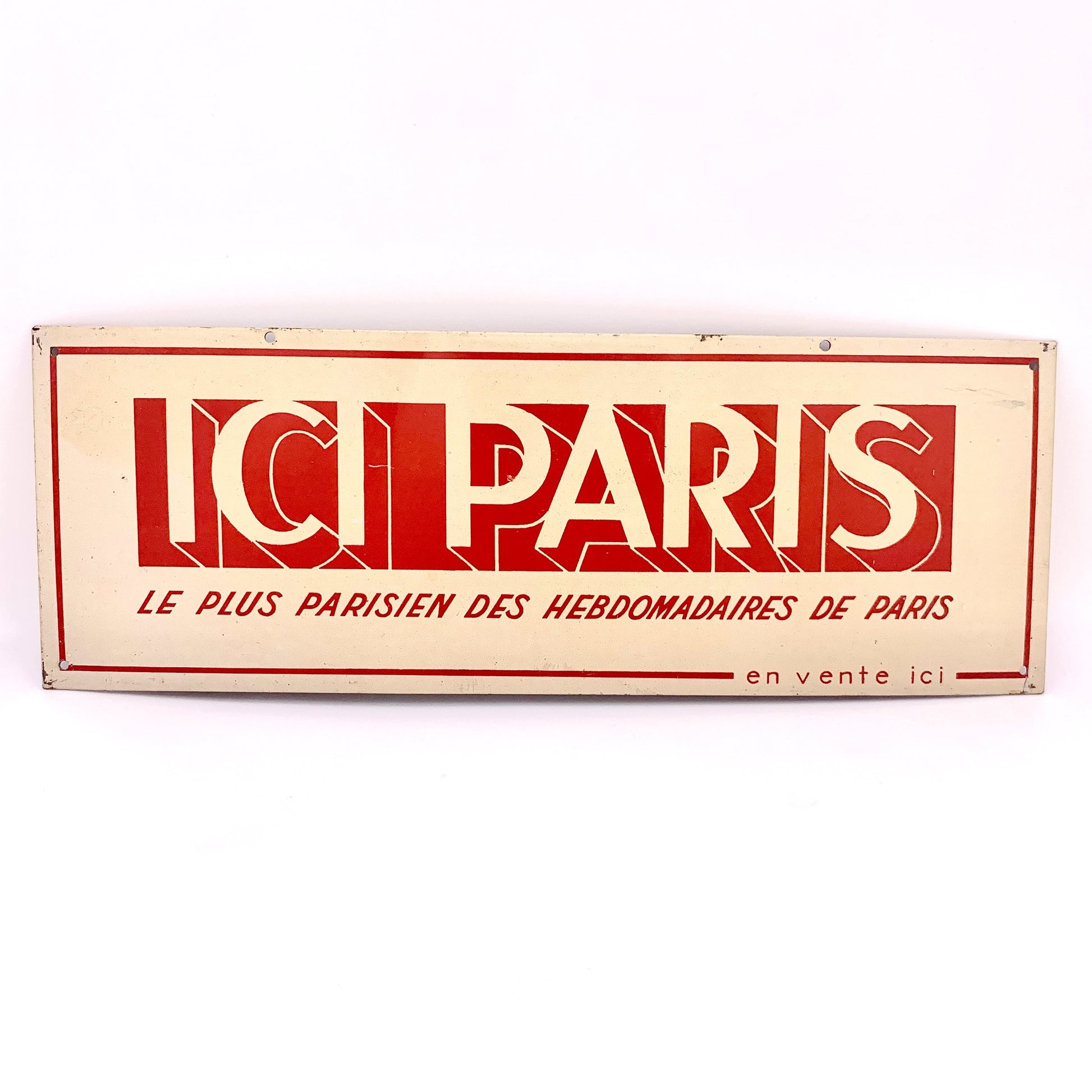 French Vintage ICI Paris Sign - r. h. ballard shop