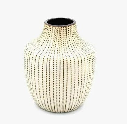Inca Tan and White Porcelain Vase