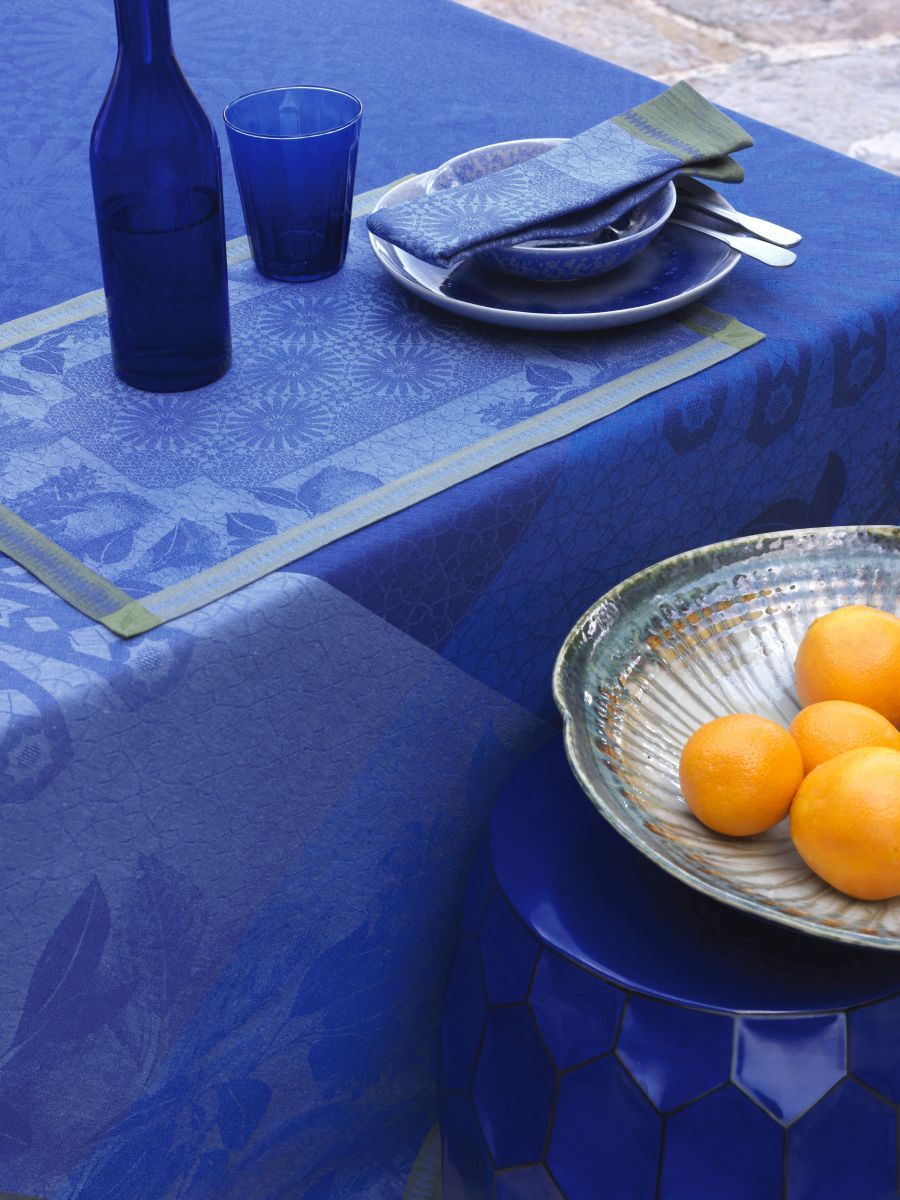 Jardin D'orient Blue Linen - r. h. ballard shop