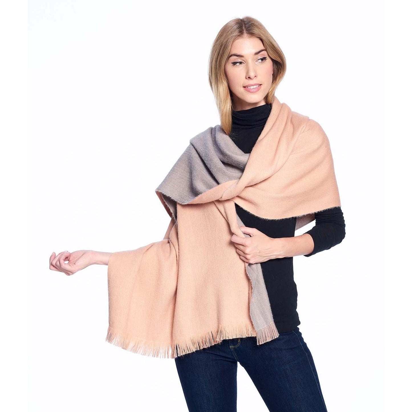 Dusty Coral Wrap over the shoulder