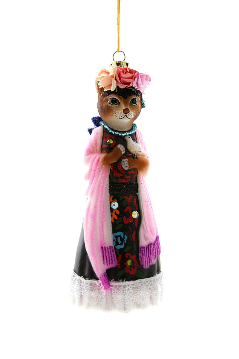 Frida 'Catlo' Glass Ornament